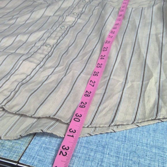 Vintage Ely Cattleman Western Pearl Snap Shirt Long Sleeve Striped Men's Medium - Picture 7 of 8